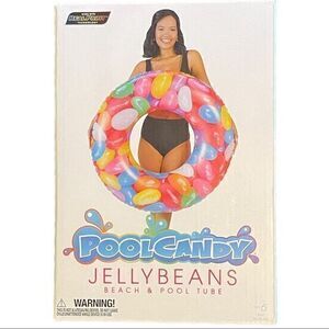 NWT Pool Candy Jelly Beans Beach Pool Tube‎ Multicolor One Size